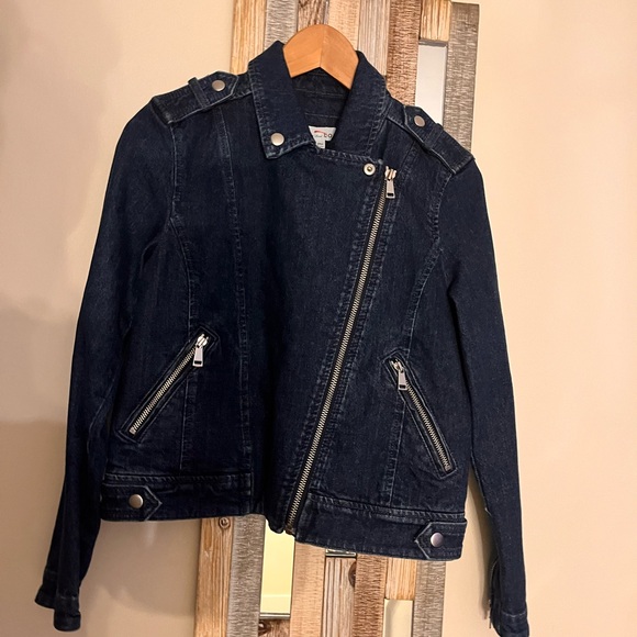 LOFT Dark Blue Denim Jacket XS petite - Picture 2 of 13